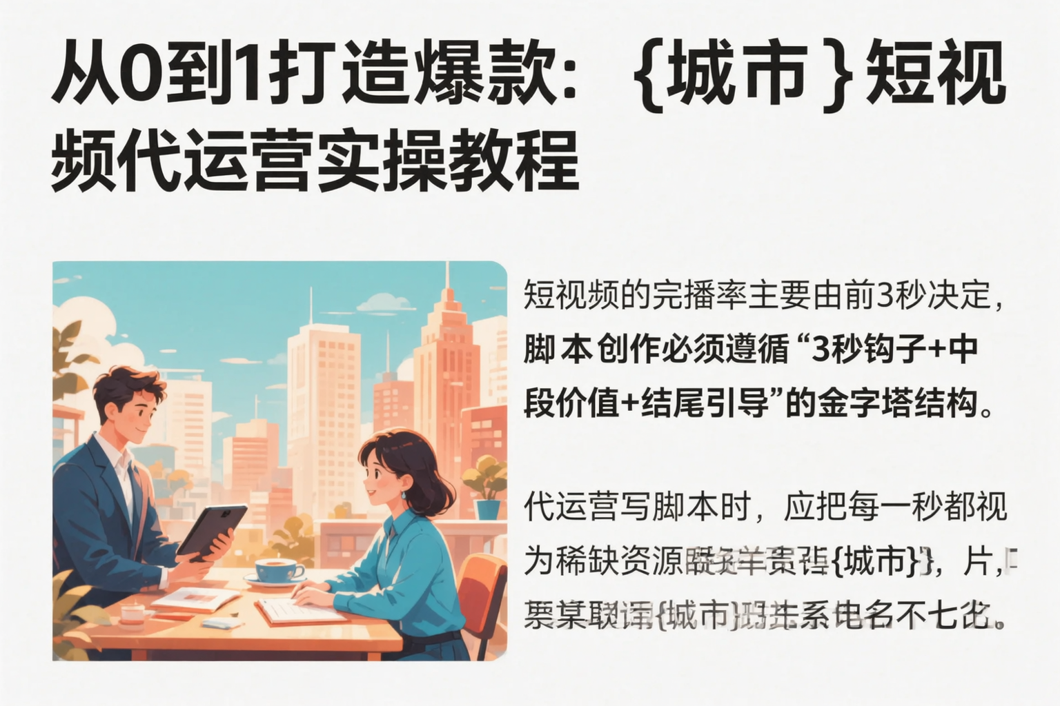 从0到1打造爆款：四平短视频代运营实操教程