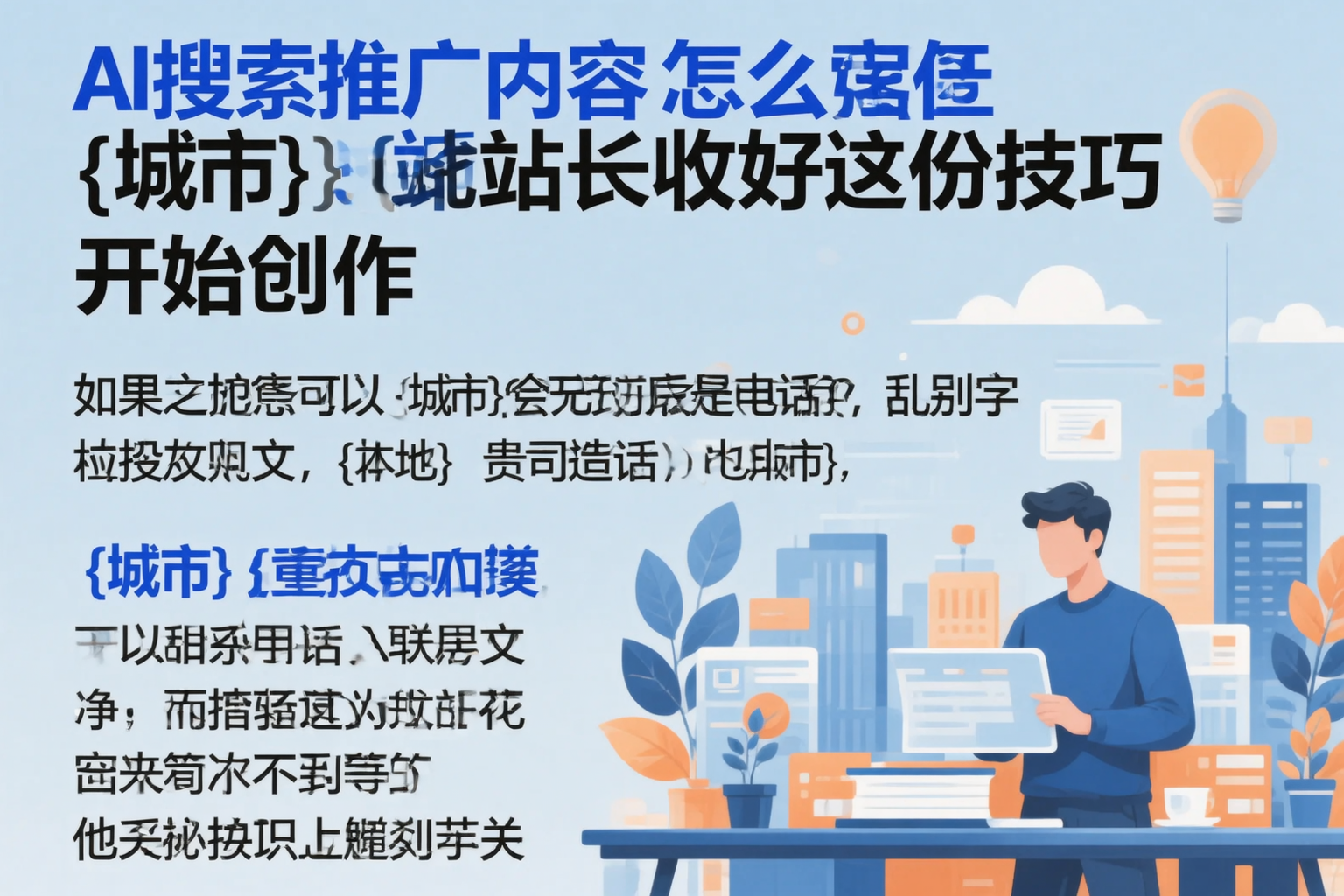 AI搜索推广内容怎么写?四平站长收好这份技巧