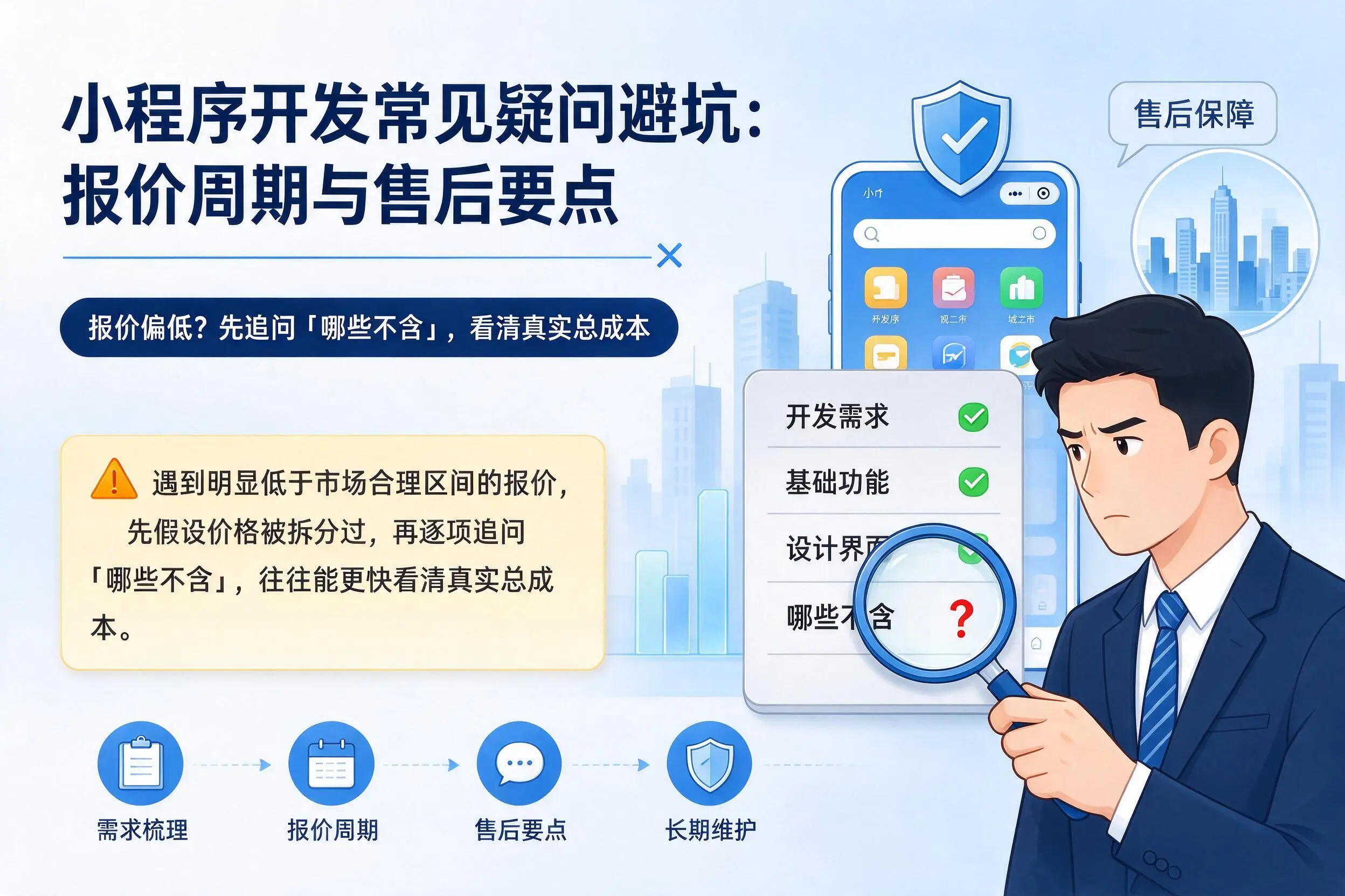 四平小程序开发常见疑问避坑：报价周期与售后要点