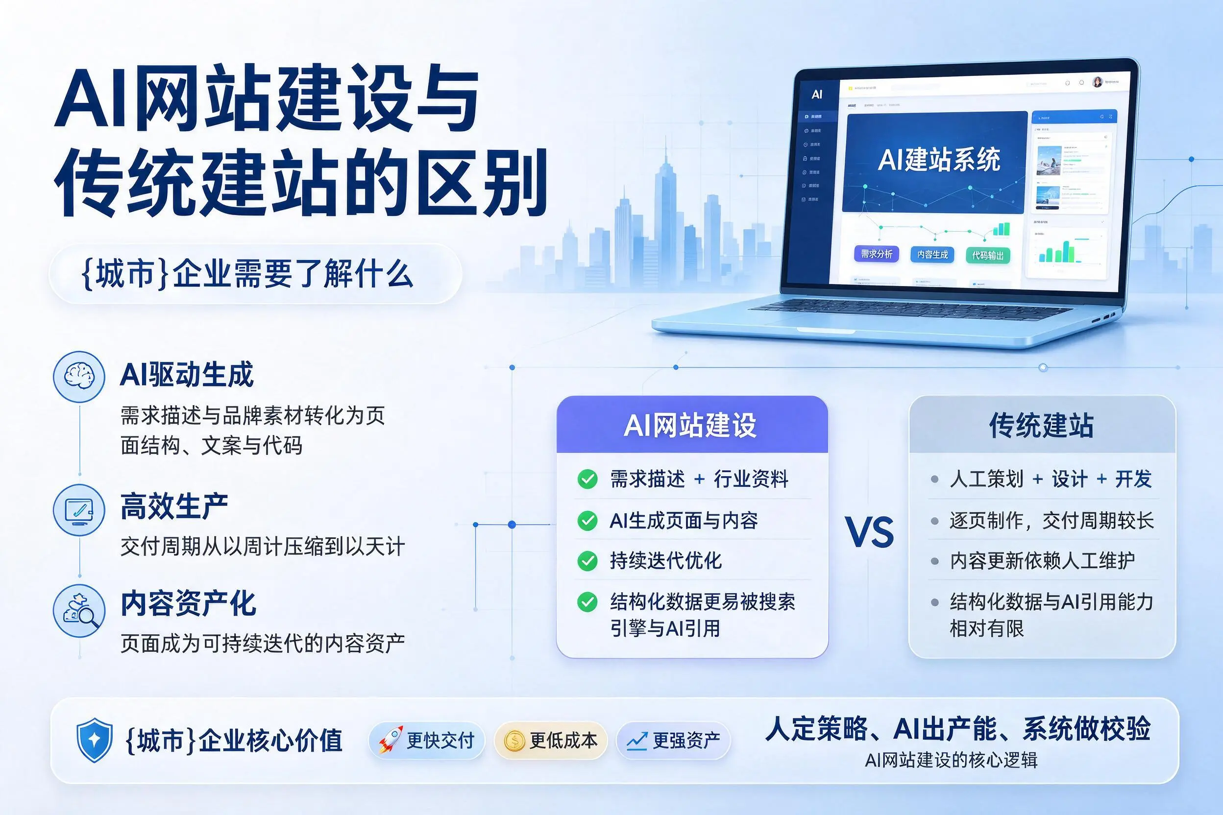 AI网站建设与传统建站的区别,四平企业需要了解什么