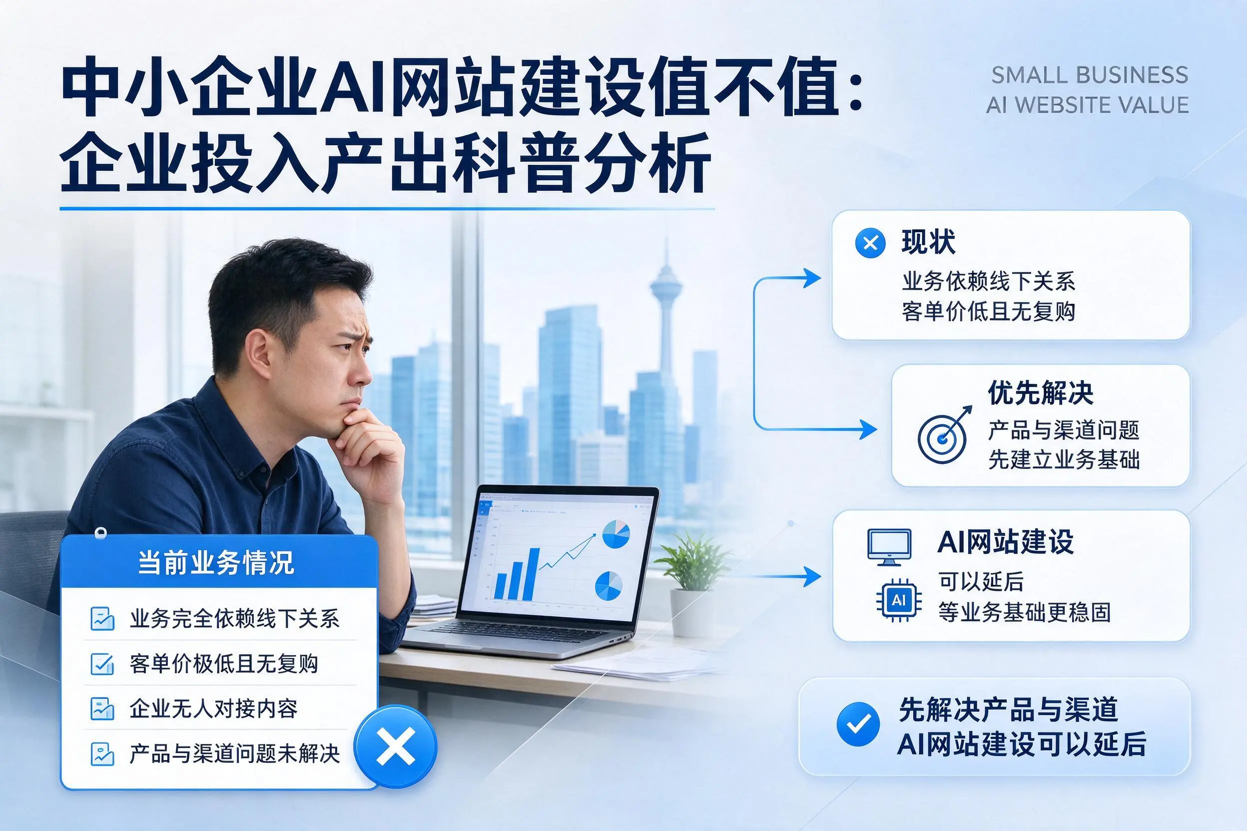 中小企业AI网站建设值不值:四平企业投入产出科普分析