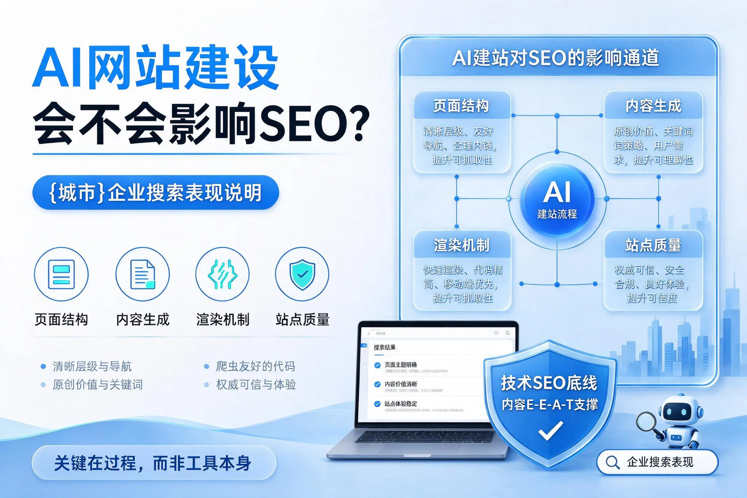 AI网站建设会不会影响SEO?四平企业搜索表现说明