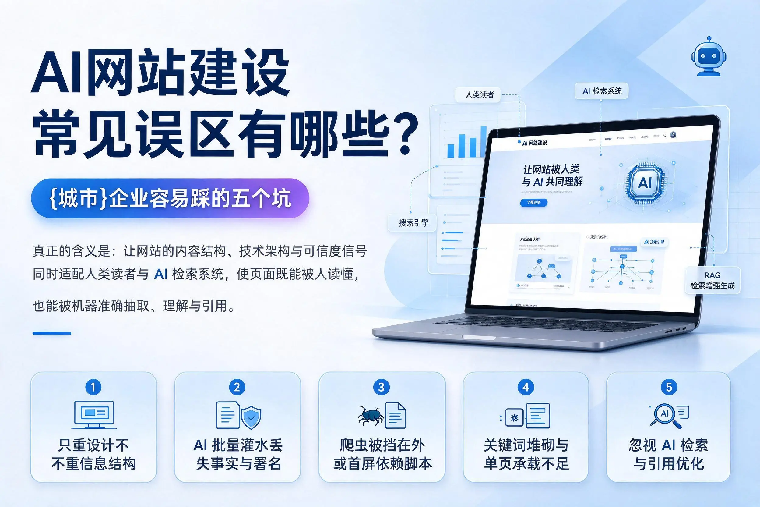 AI网站建设常见误区有哪些?四平企业容易踩的五个坑