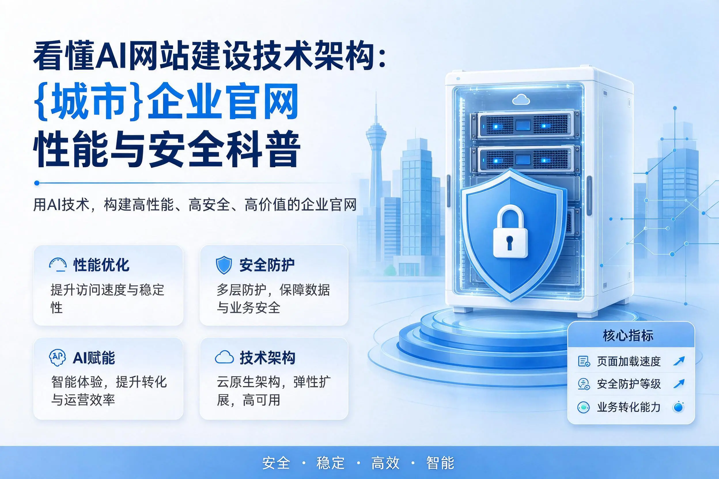 看懂AI网站建设技术架构：四平企业官网性能与安全科普