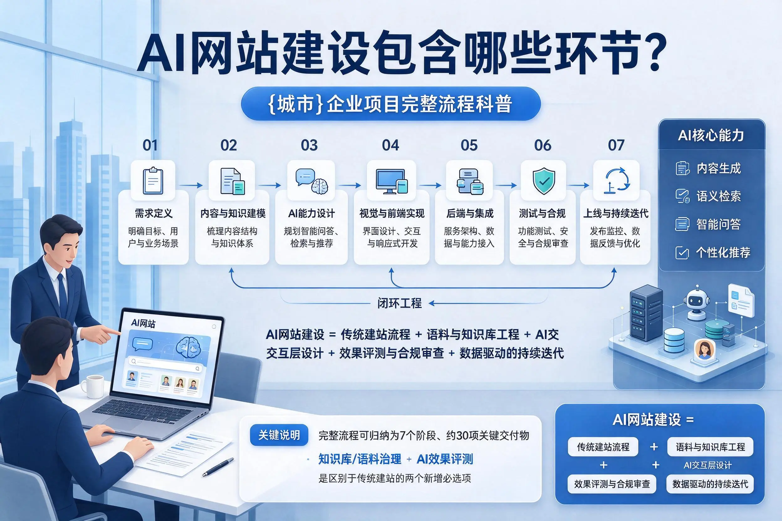 AI网站建设包含哪些环节？四平企业项目完整流程科普