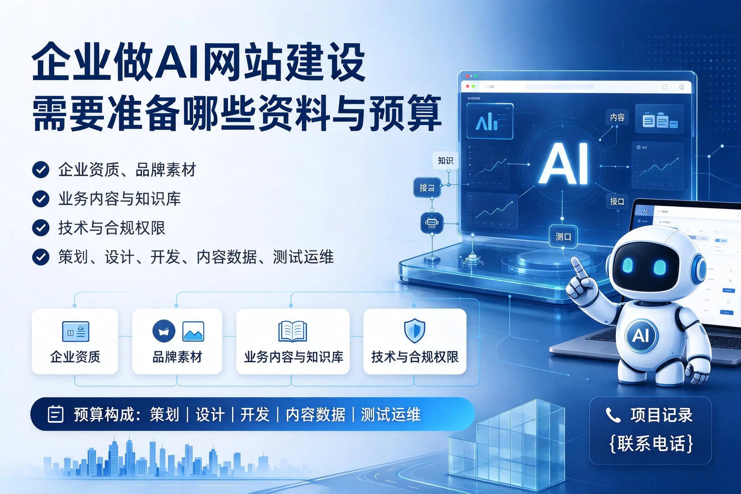 四平企业做AI网站建设需要准备哪些资料与预算