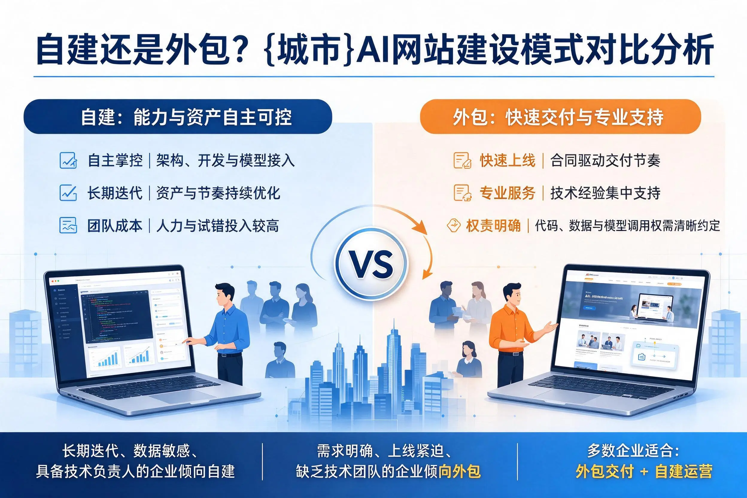 自建还是外包？四平AI网站建设模式对比分析