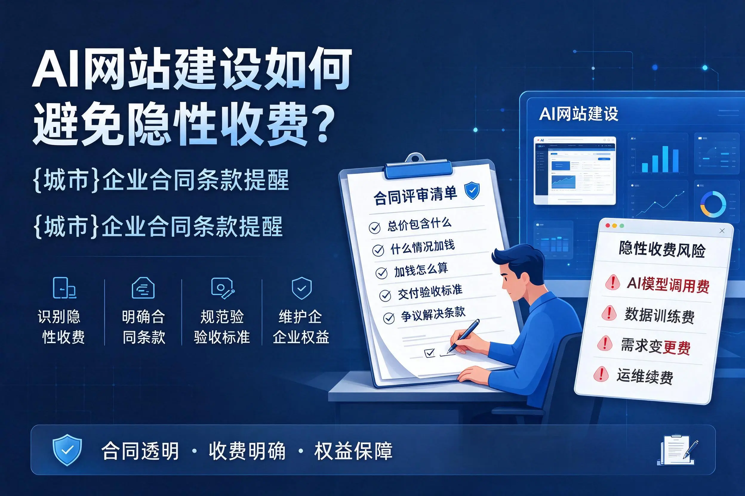 AI网站建设如何避免隐性收费？四平企业合同条款提醒